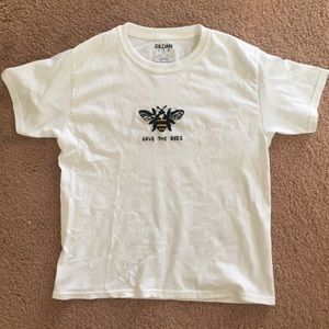 Bee Embroidered T-Shirt
